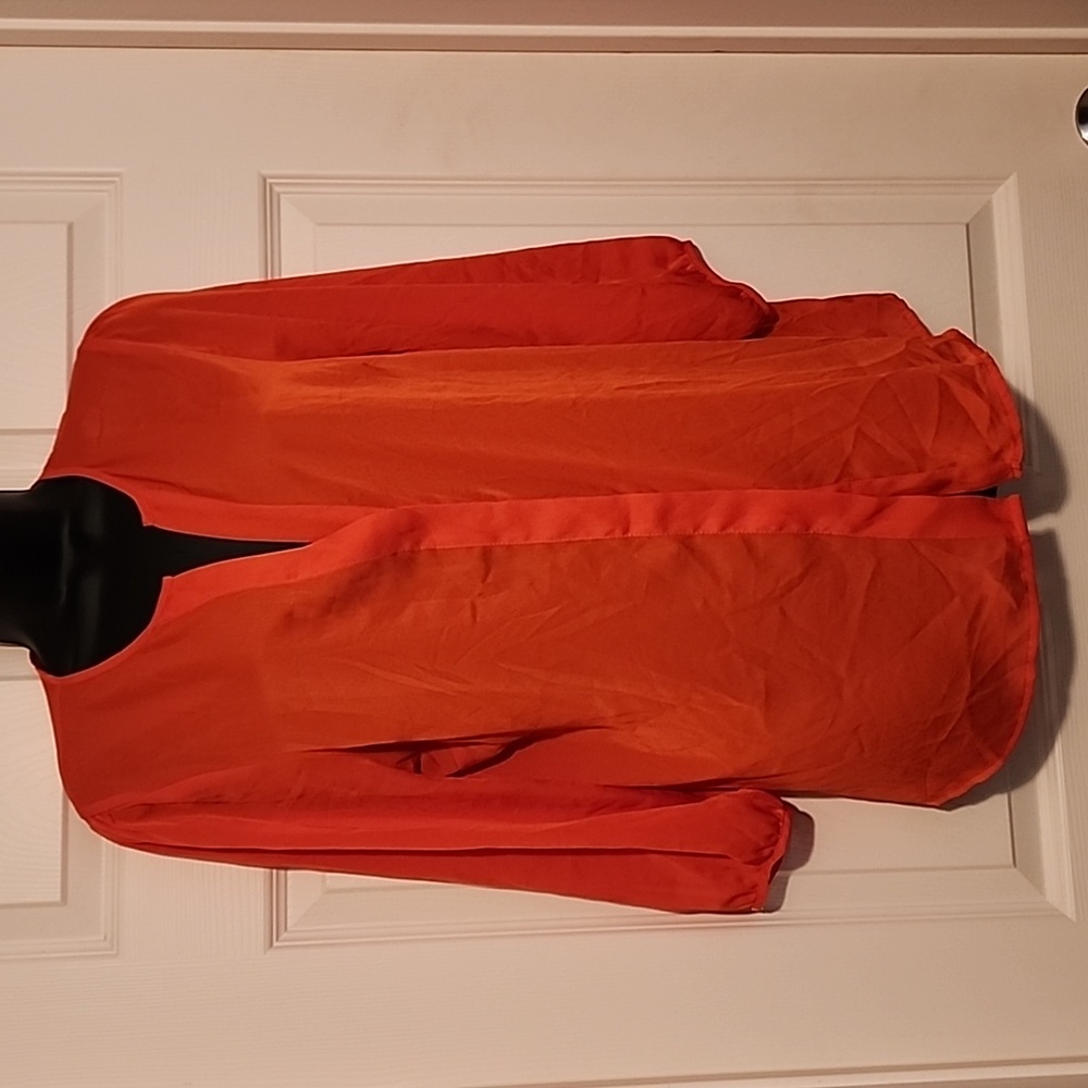 H&M Orange Blouse with Gold Buttons